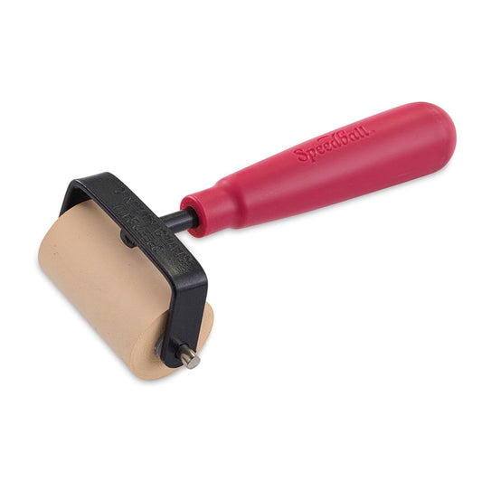 Speedball Heavy Duty Soft Rubber Brayer with Wire Frame - 2" (Rodillo de Caucho Suave para Linograbado)