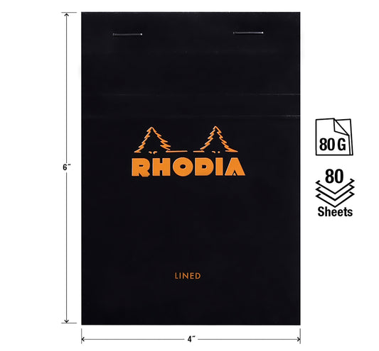 Rhodia Pad No.13 - Rayas - Negra - A6
