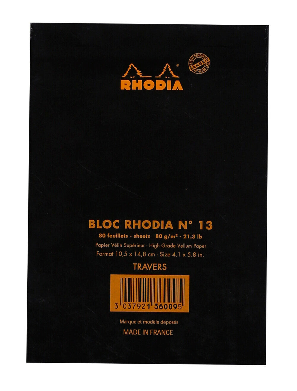 Rhodia Pad No.13 - Rayas - Negra - A6