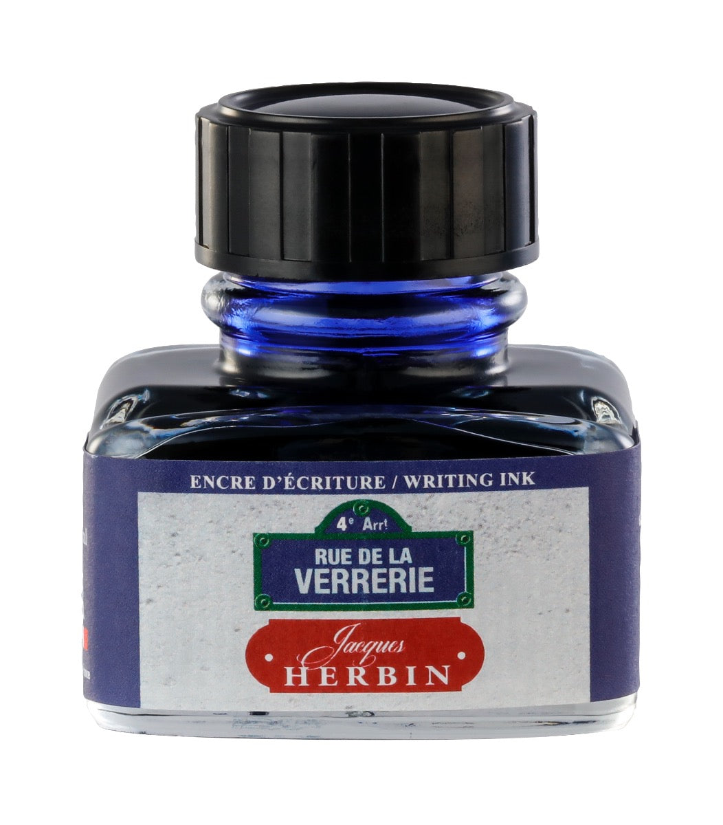 J. Herbin - Paris Ink Collection - Rue de la Verrerie Blue - Tinta Botella 30ml.