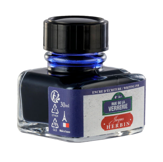 J. Herbin - Paris Ink Collection - Rue de la Verrerie Blue - Tinta Botella 30ml.