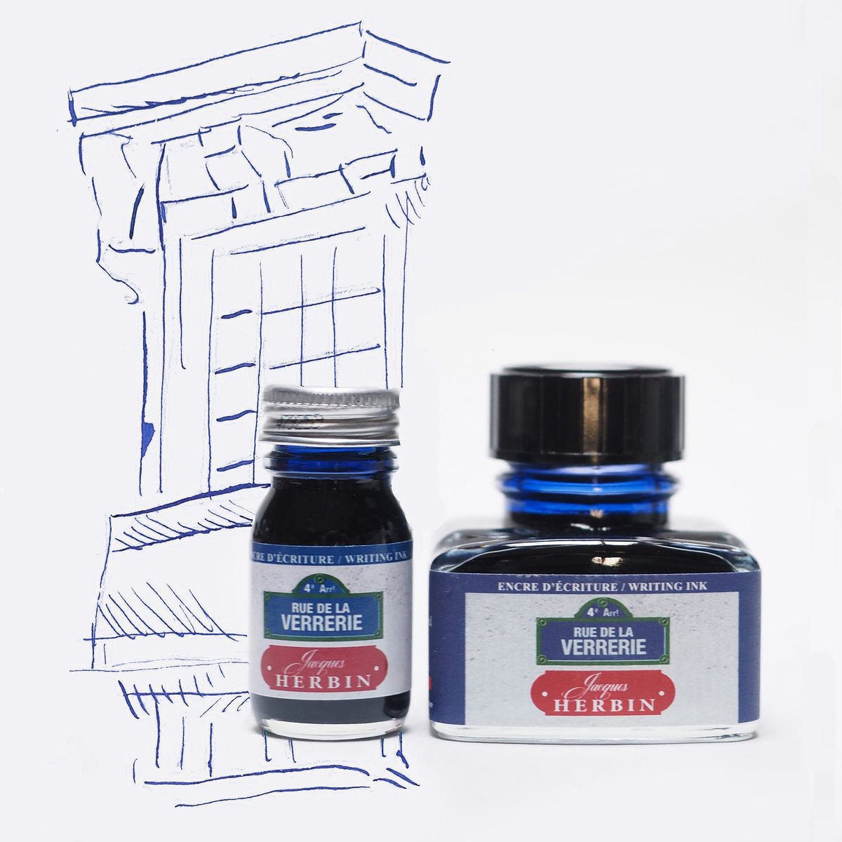 J. Herbin - Paris Ink Collection - Rue de la Verrerie Blue - Tinta Botella 30ml.