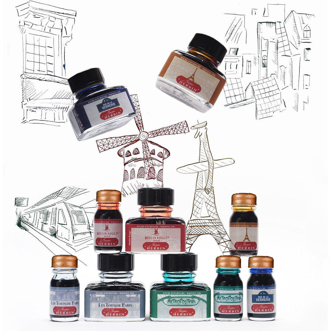J. Herbin - Paris Ink Collection - Tour Eiffel Orange - Tinta Botella 30ml.