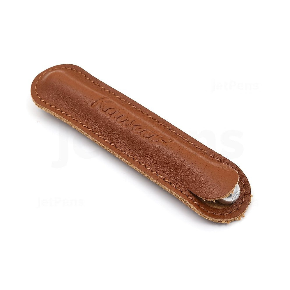 Kaweco Eco Leather Pouch - 1 Liliput Pen - Brandy