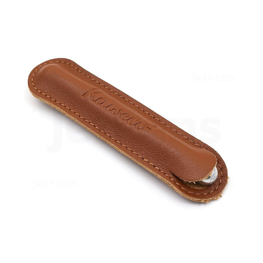 Kaweco Eco Leather Pouch - 1 Liliput Pen - Brandy