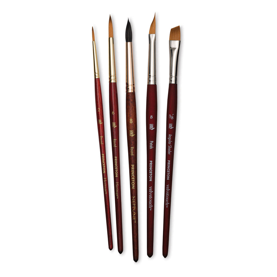 PRINCETON ARTIST BRUSH CO. - Watercolor Floral Professional 5-Brush Set
