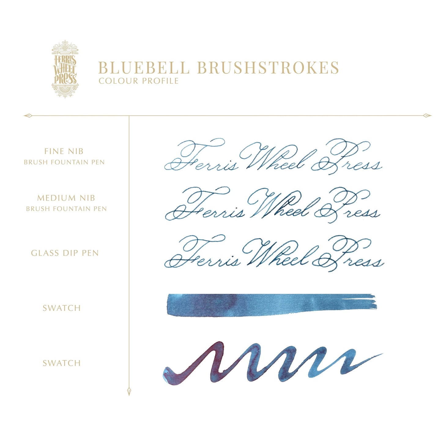 FERRIS WHEEL PRESS - Everyday Collection | Bluebell Brushstrokes Ink - 10ml.