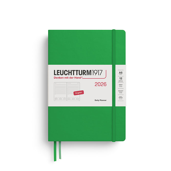 Leuchtturm 1917 - Daily Planner Medium (A5) 2026 - ENGLISH - Agenda 2026