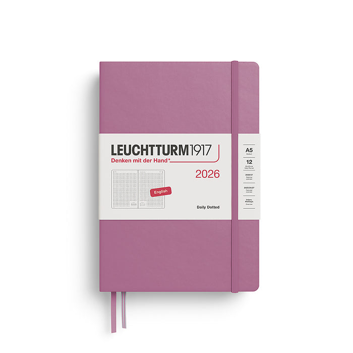 Leuchtturm 1917 - Daily Planner Dotted Medium (A5) 2026 - ENGLISH - Agenda 2026
