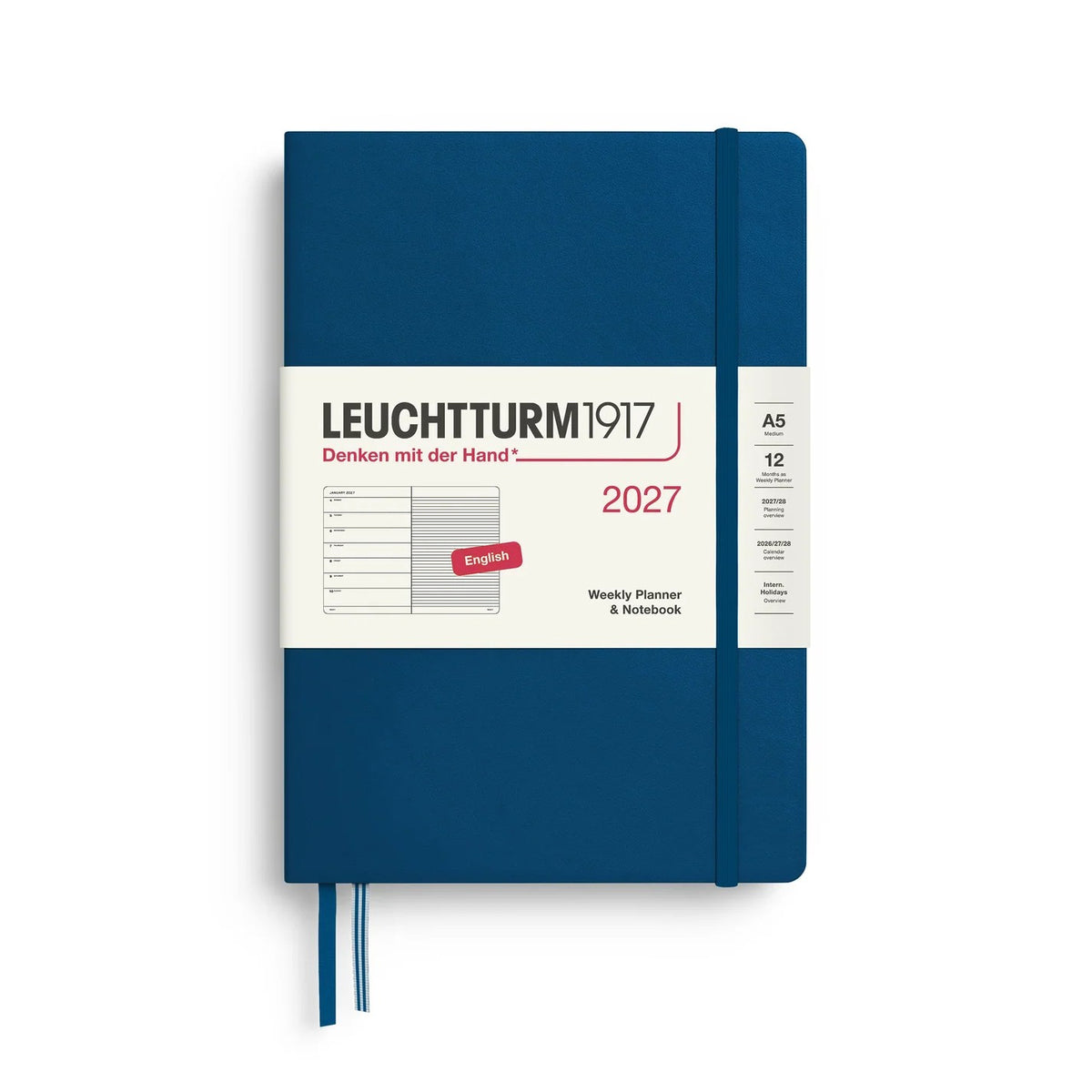 Leuchtturm 1917 - Agenda Semanal y Cuaderno de Raya - Agenda 2027 en Inglés