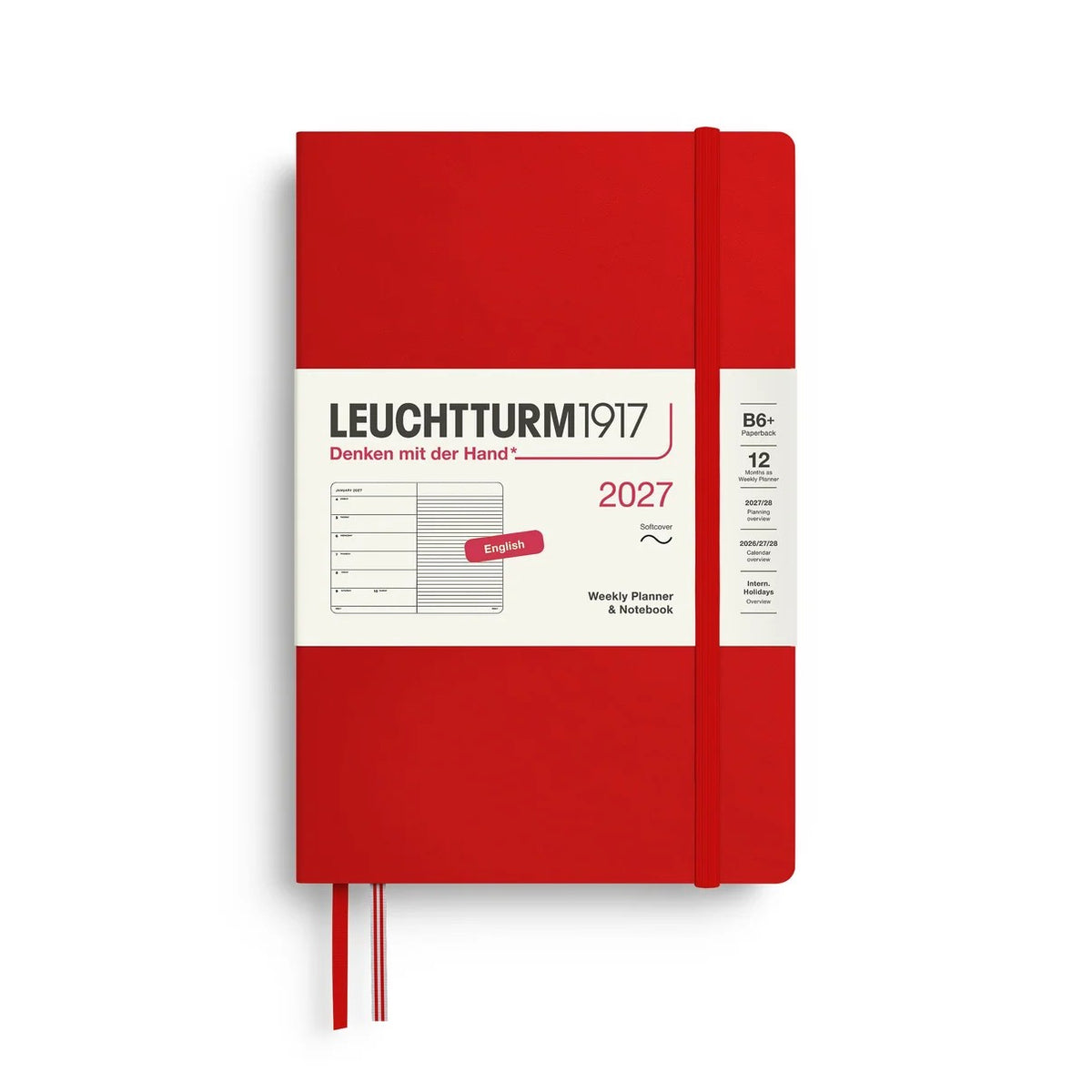 Leuchtturm 1917 - Agenda Semanal y Cuaderno de Raya - Agenda 2027 en Inglés