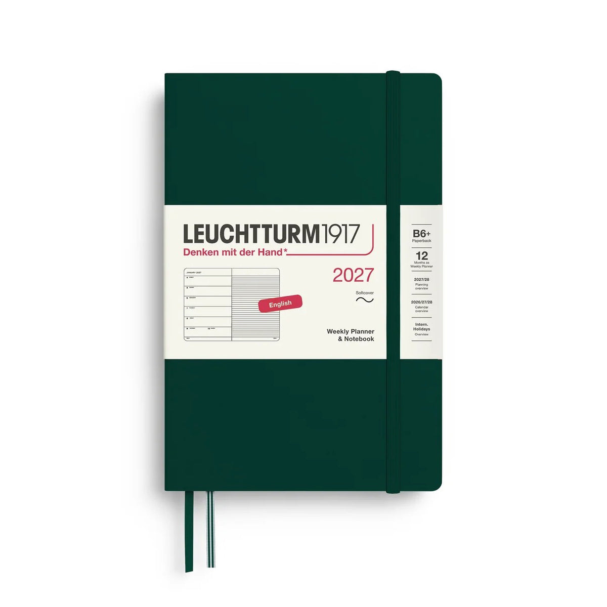 Leuchtturm 1917 - Agenda Semanal y Cuaderno de Raya - Agenda 2027 en Inglés