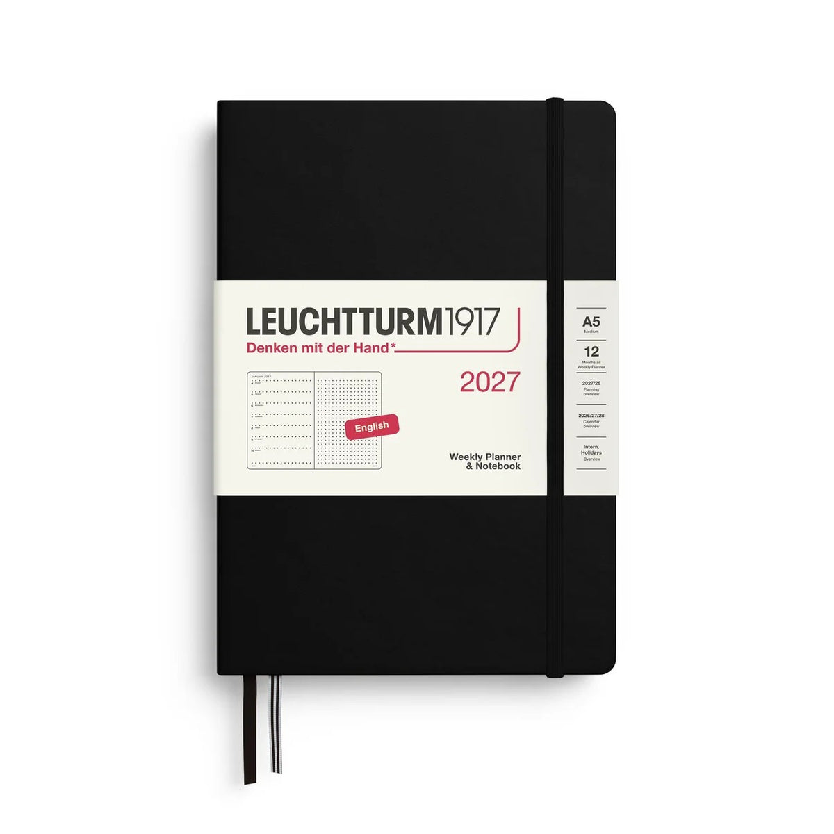 Leuchtturm 1917 - Agenda Semanal y Cuaderno de Punteado - Agenda 2027 en Inglés