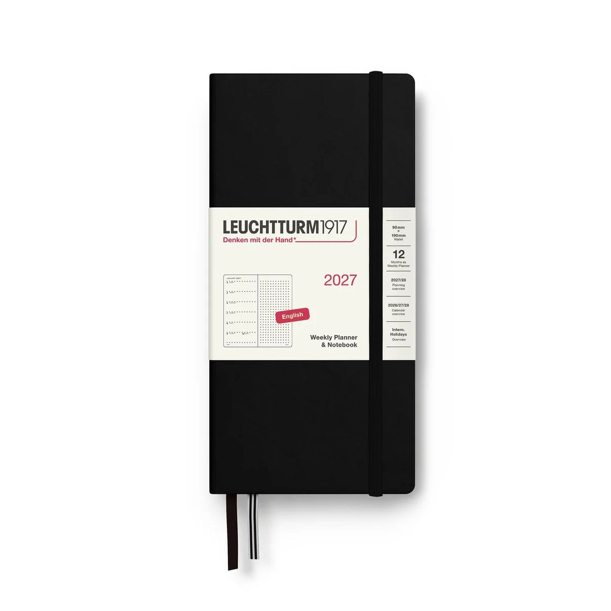 Leuchtturm 1917 - Agenda Semanal y Cuaderno de Punteado - Agenda 2027 en Inglés