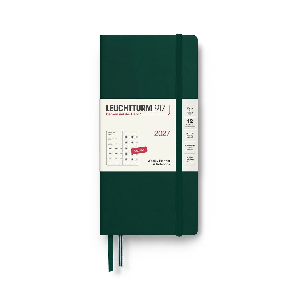 Leuchtturm 1917 - Agenda Semanal y Cuaderno de Punteado - Agenda 2027 en Inglés