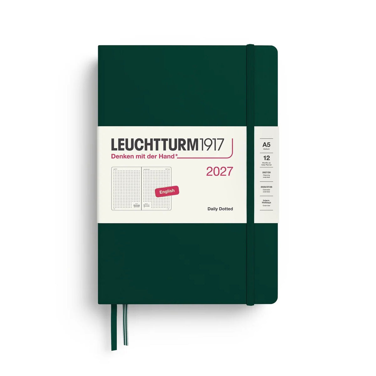Leuchtturm 1917 - Agenda Diaria de Punteado - Agenda 2027 en Inglés