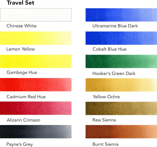 DALER-ROWNEY - Aquafine 12-pc Watercolor Travel Set