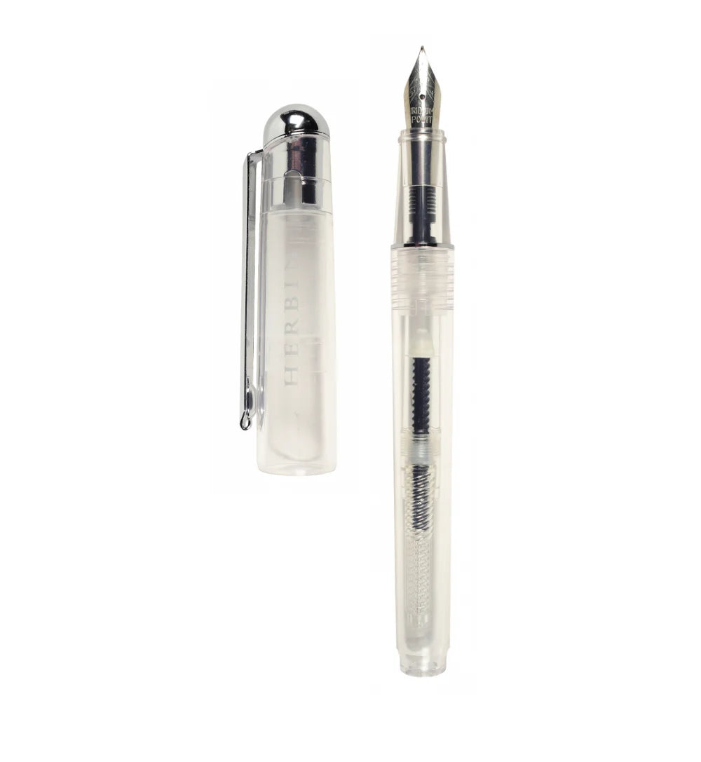 J. HERBIN - Transparent Fountain Pen with Converter Medium Nib (Pluma Fuente con convertidor)