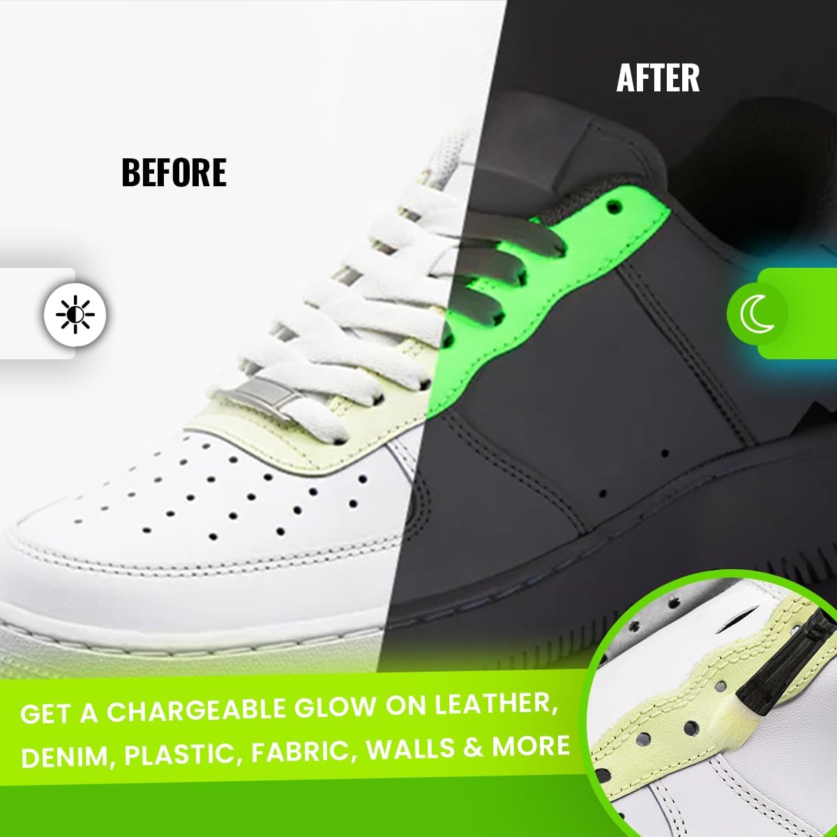 ANGELUS - Glow In The Dark Green Glow Paint (Pintura que brilla en la oscuridad)