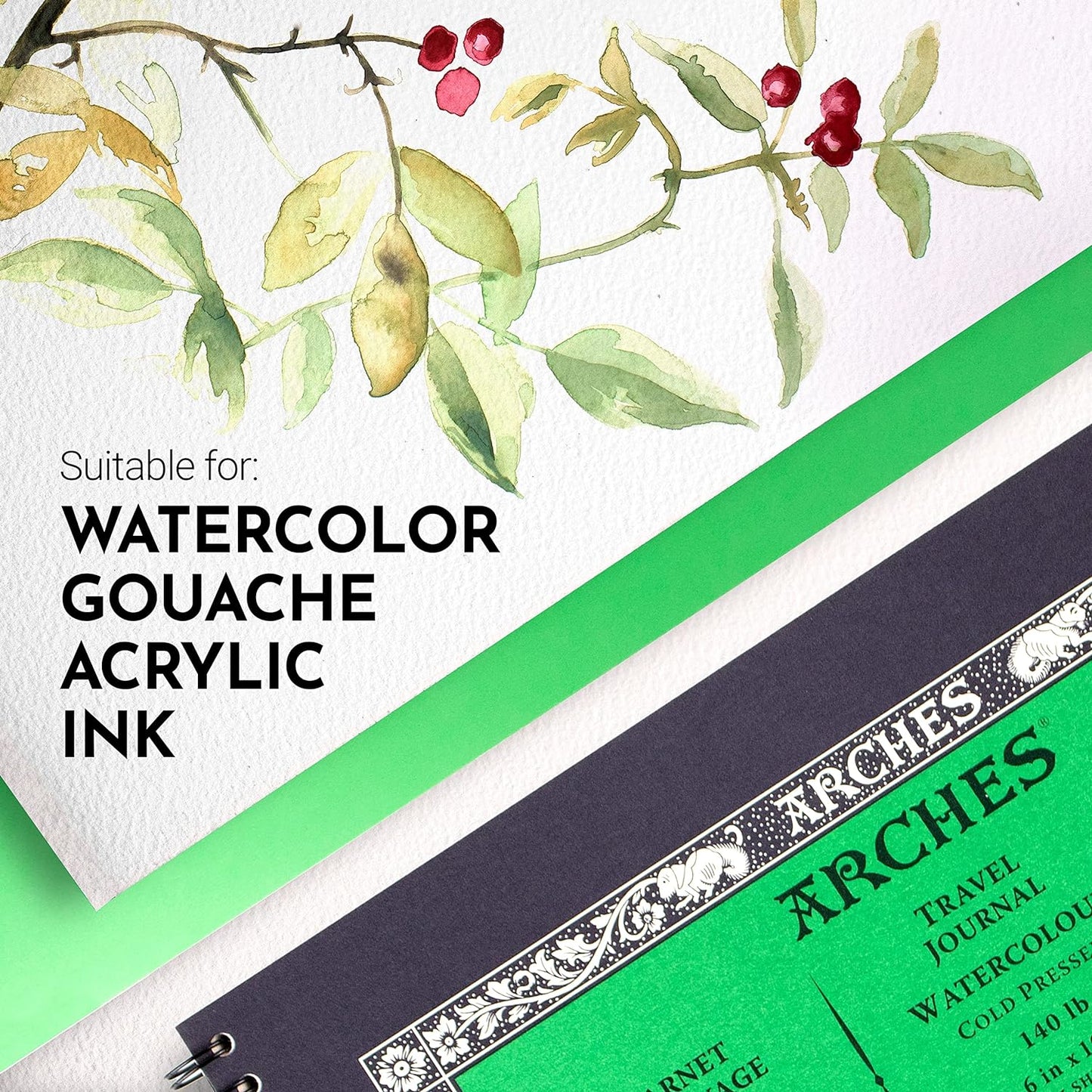ARCHES - Watercolor Travel Journal - Prensado en Frío Cold Press (Libreta para Acuarela)