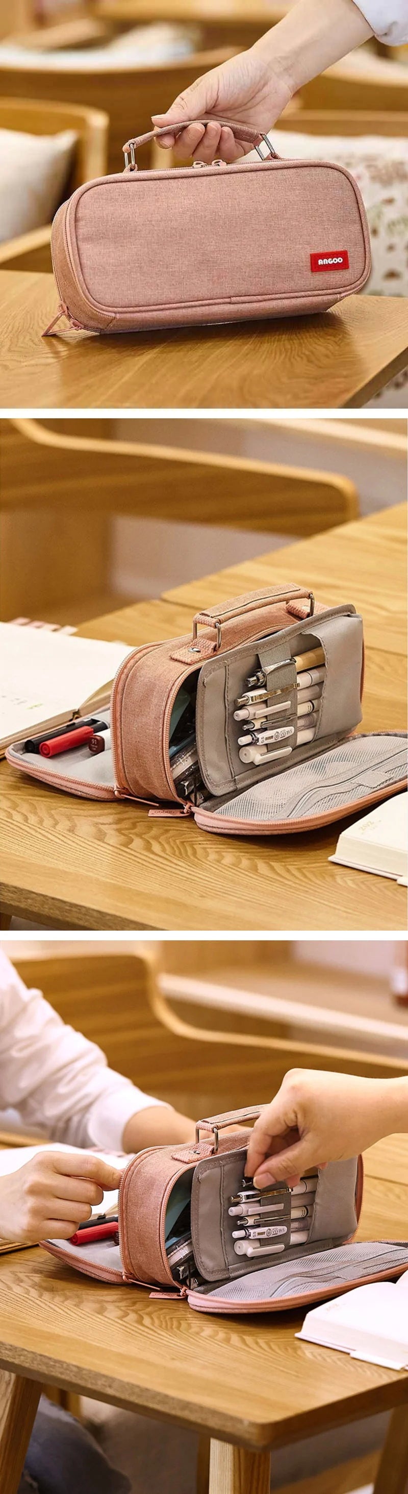 Cartucheras de Tela - Estuche - Lapicero - Compartimientos con 5 capas