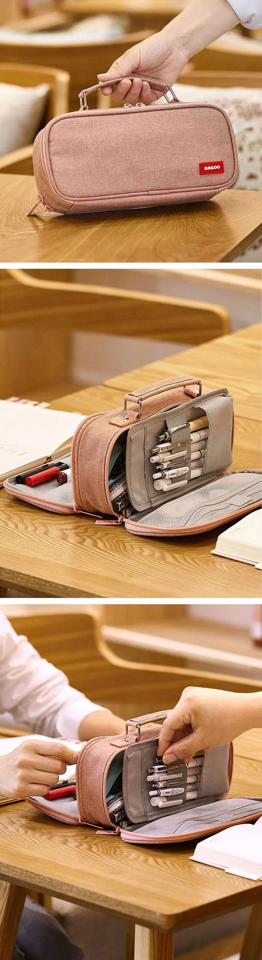 Cartucheras de Tela - Estuche - Lapicero - Compartimientos con 5 capas