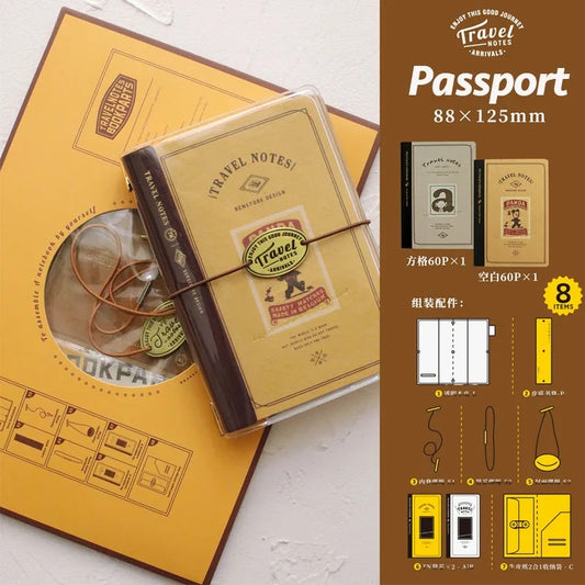 Benstore Design - Travelers Notebook con Cubierta Transparente - Retro