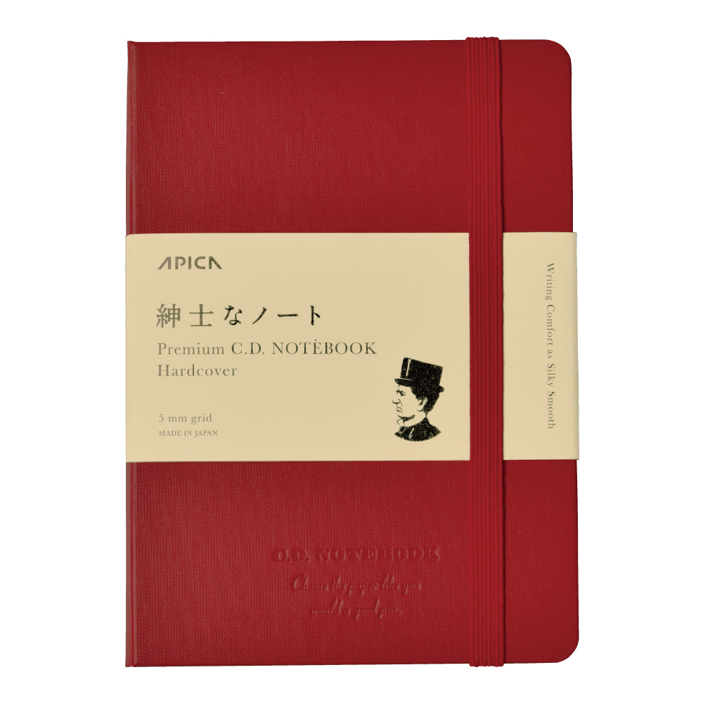 Apica Premium Notebook - Tapa Dura - A6 - Cuadriculado - Red
