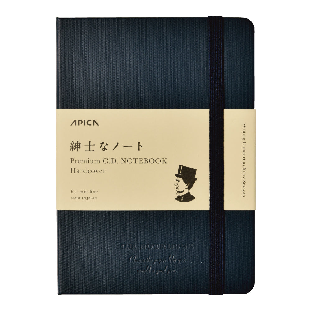 Apica Premium Notebook - Tapa Dura - A6 - Rayas - Navy