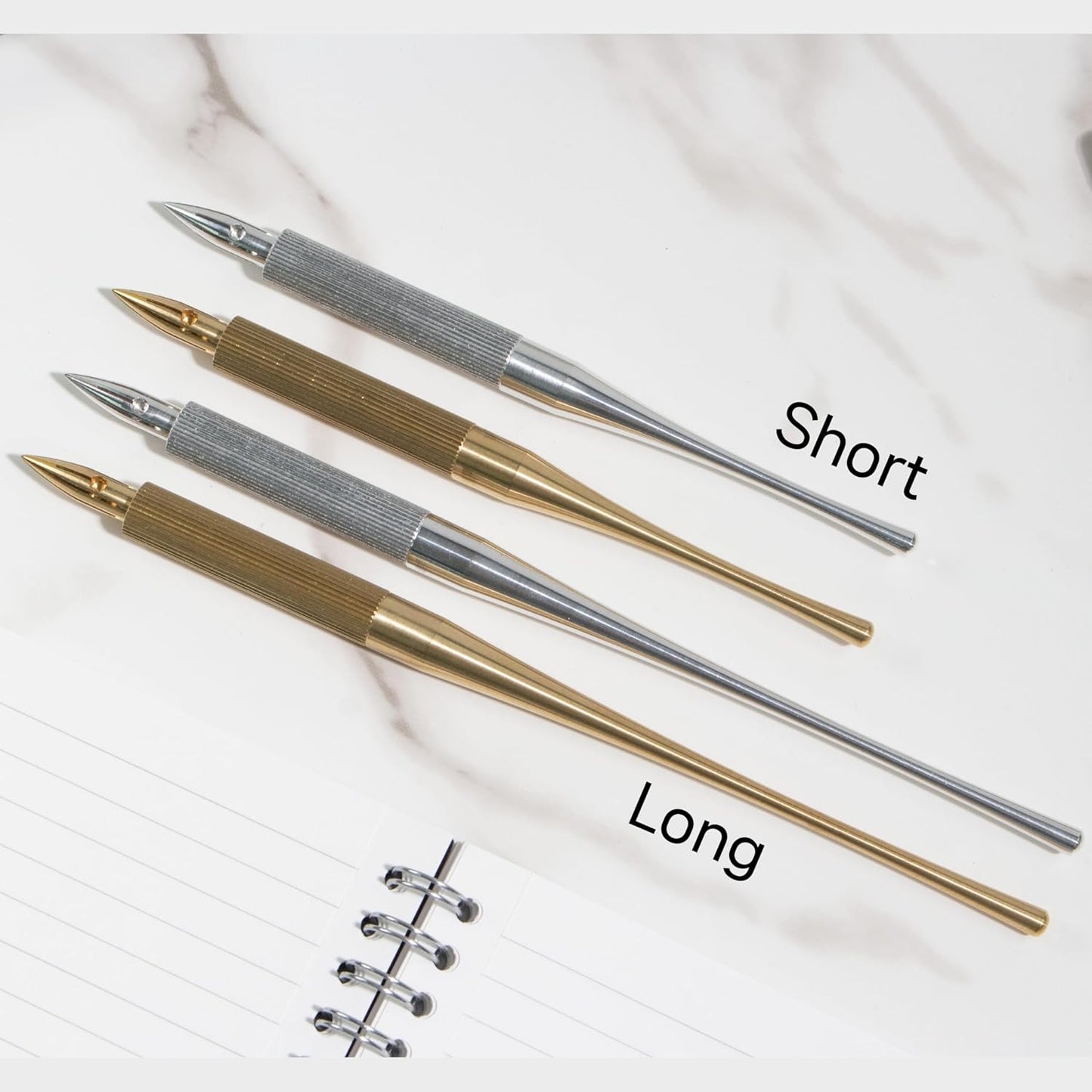 Colorverse Shuttle Nib Holder Brass Small - Palillero