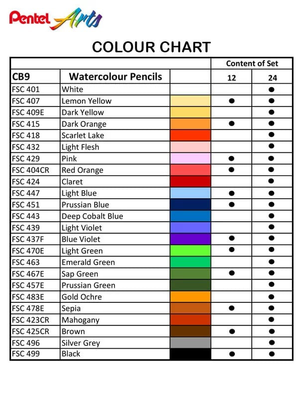 Pentel Lápices de Colores Acuarelables - Sets