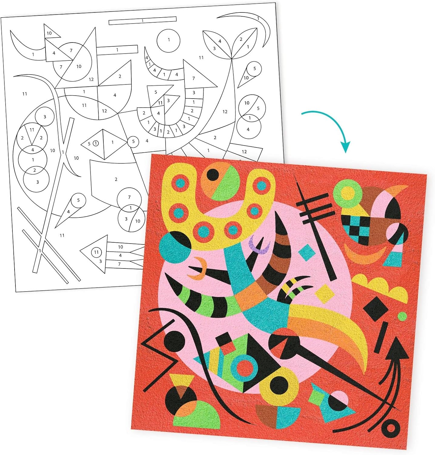 DJECO - Abstract Coloured Sand Set (Inspired by Vassily Kandinsky)