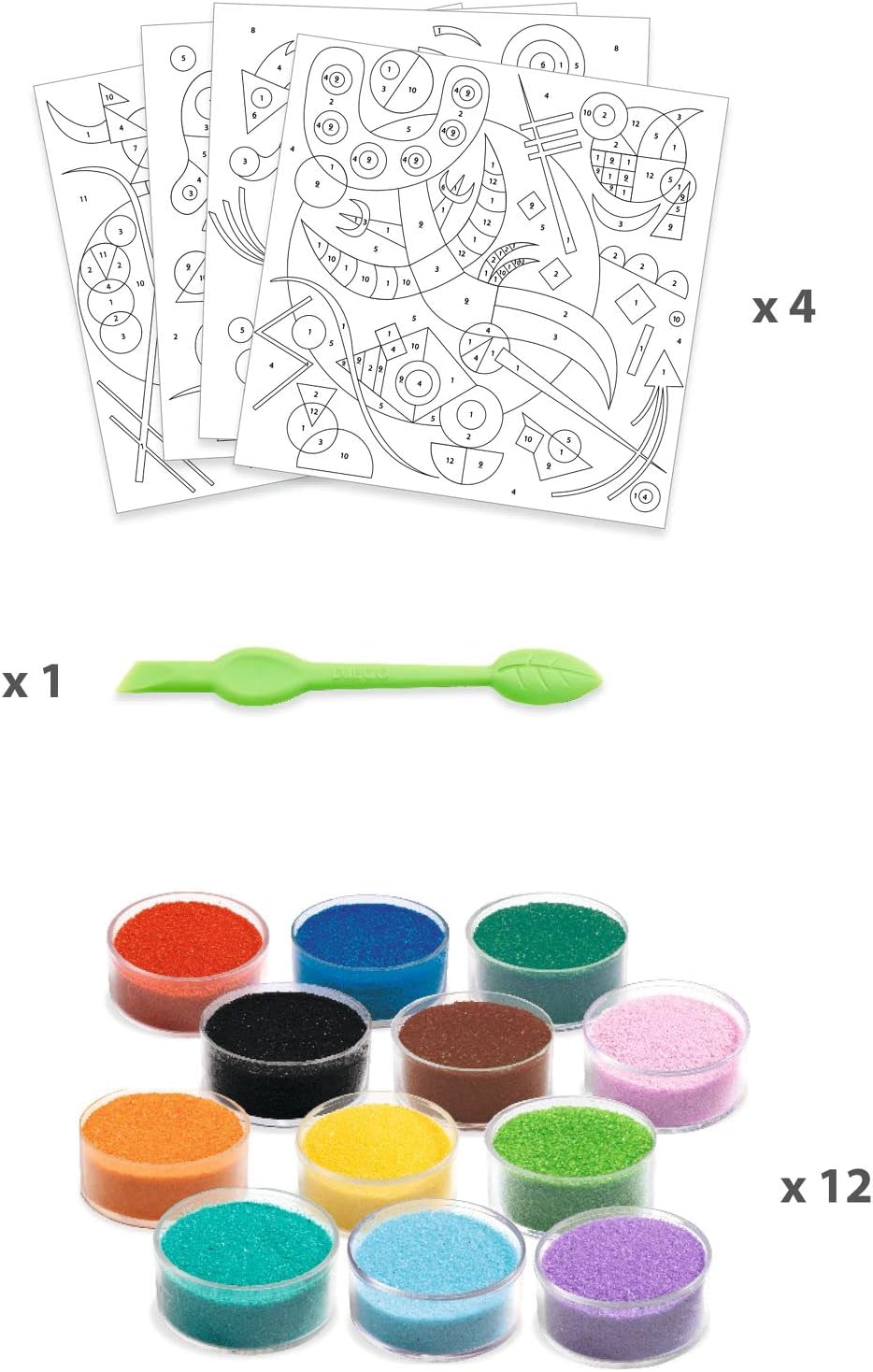 DJECO - Abstract Coloured Sand Set (Inspired by Vassily Kandinsky)