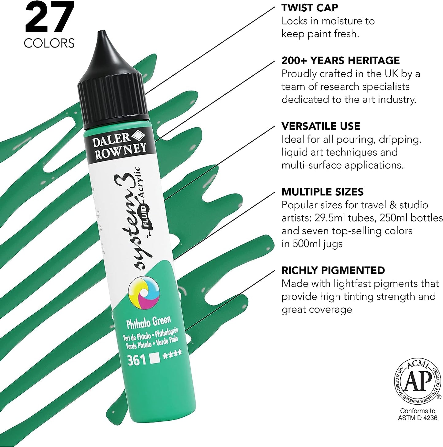 DALER ROWNEY - System3 Fluid Acrylic Introduction Set (Acrílico Fluído Set)