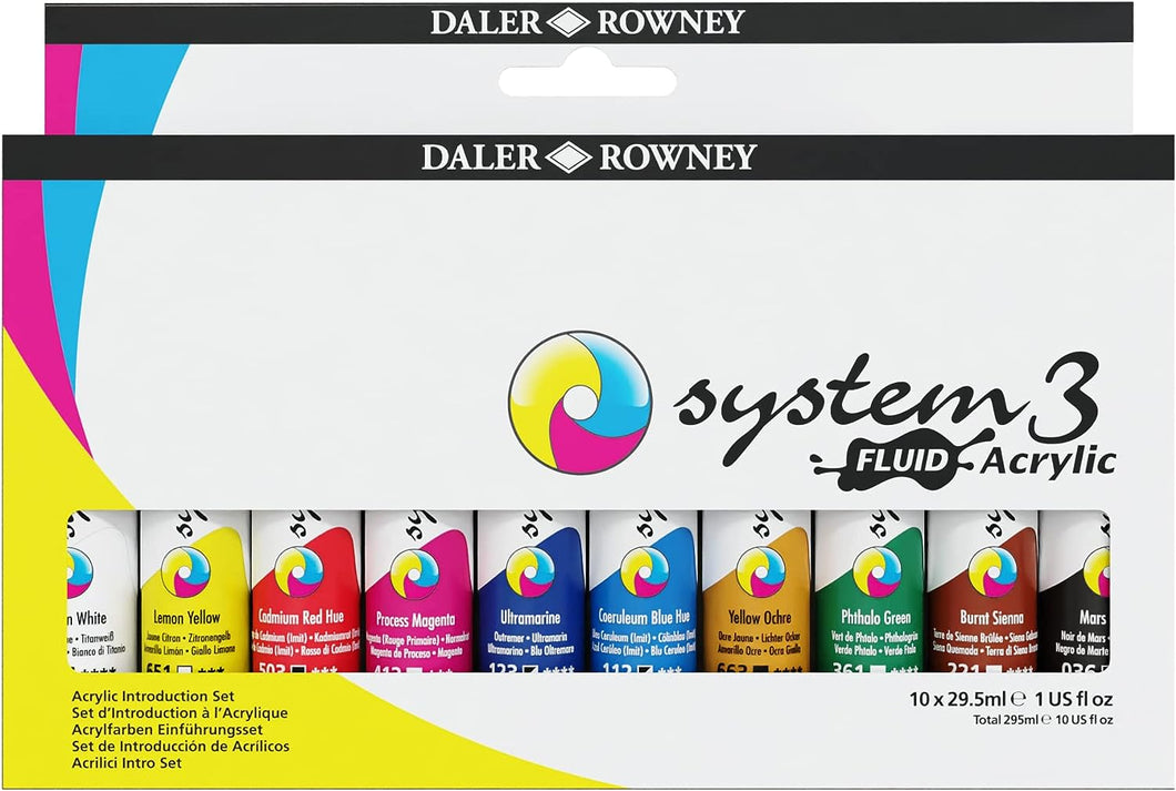 DALER ROWNEY - System3 Fluid Acrylic Introduction Set (Acrílico Fluído Set)