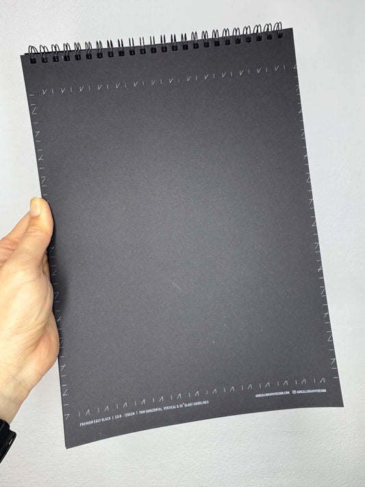 Ash Calligraphy Easy Does It Practice Pad NOIR - A4 - Encuadernación en Espiral