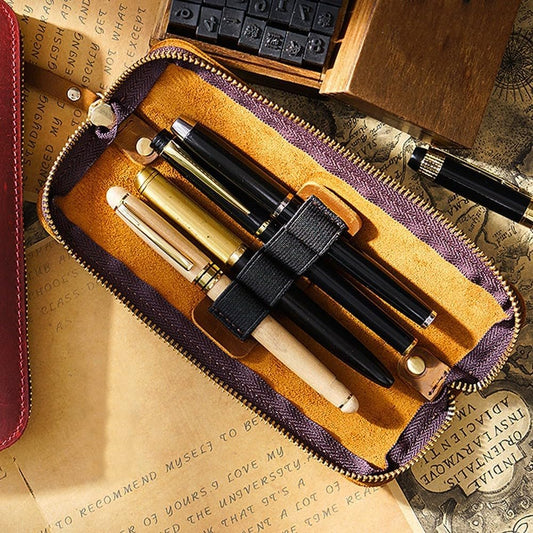 Estuche de Cuero para Bolígrafos
