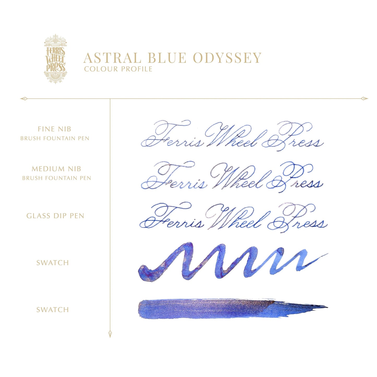 FERRIS WHEEL PRESS - Astral Blue Odyssey Ink - 10ml.