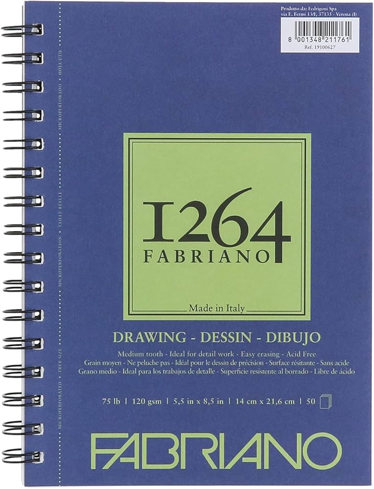 FABRIANO - 1264 Drawing Pads (120GSM and 160GSM Sketch Book)