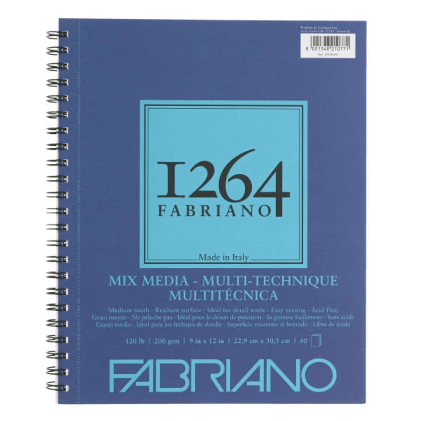 FABRIANO - 1264 Mixed Media Pads (Libreta de Multitécnicas 160GSM y 200GSM)
