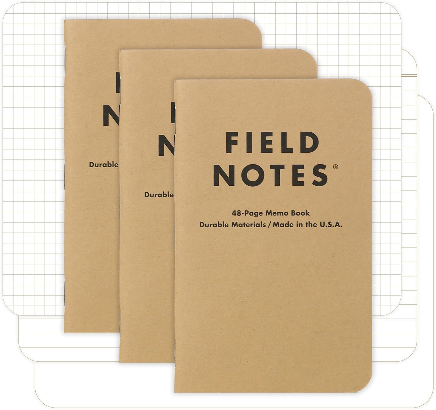 Field Notes Original Kraft Notebook - Pack de 3 - 48 páginas