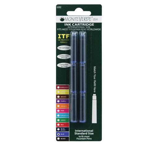 Monteverde Cartridges Cartucho Tinta Blue - 6 unidades
