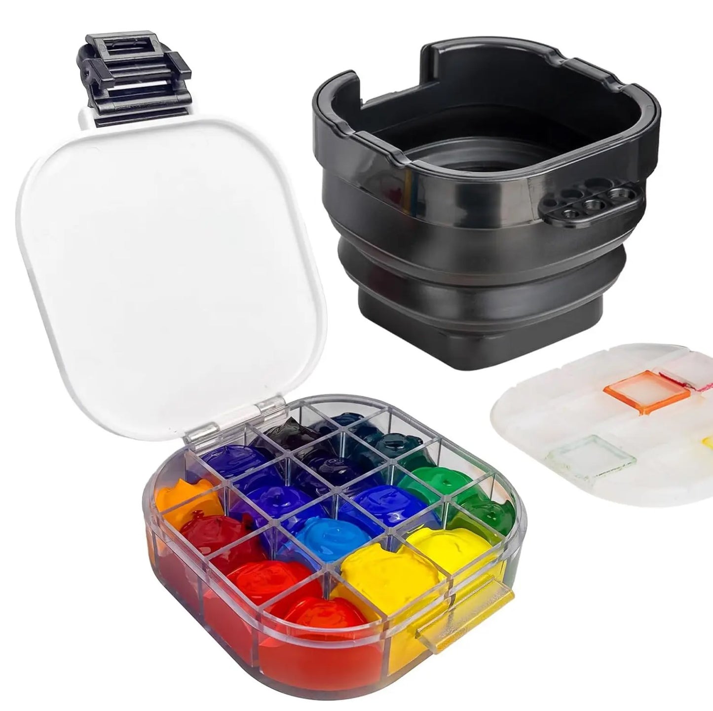 Paleta y Almacenamiento de Pintura . 16 compartimientos