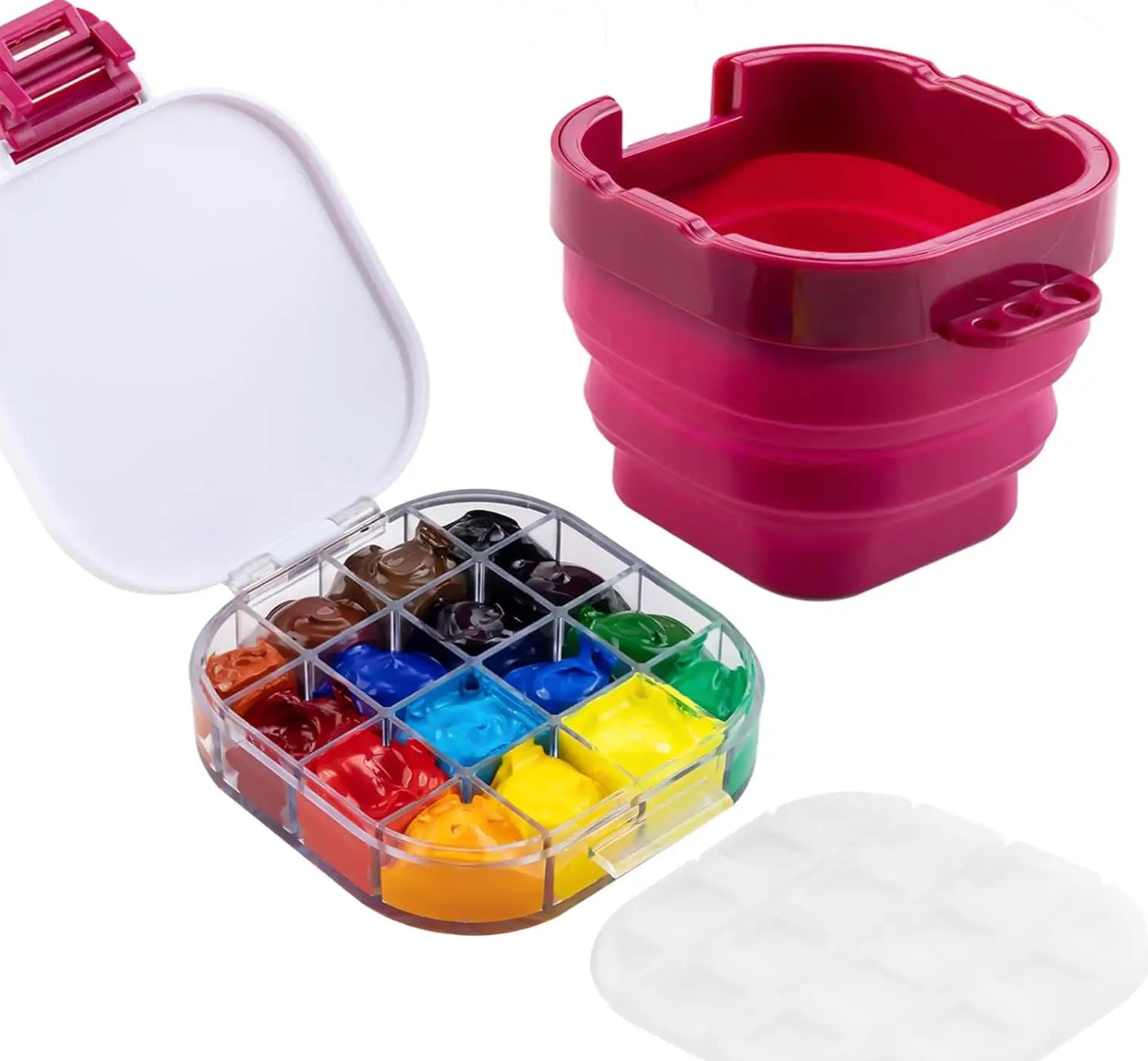 Paleta y Almacenamiento de Pintura . 16 compartimientos