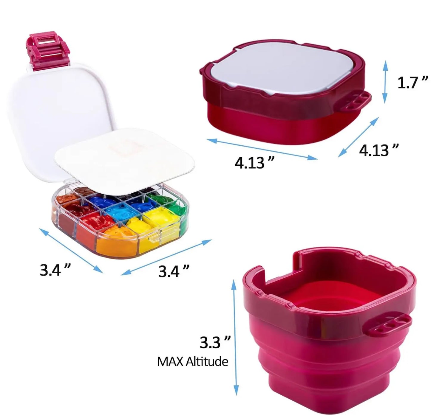 Paleta y Almacenamiento de Pintura . 16 compartimientos