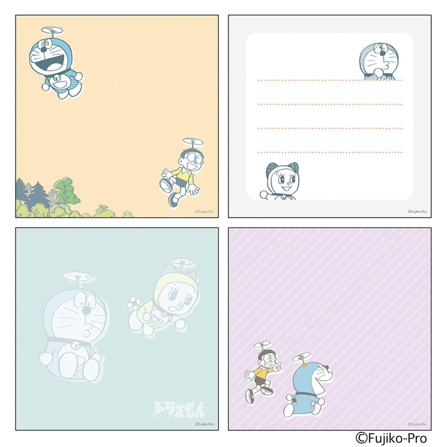 GREEN FLASH - Doraemon Square Memo Pads (Bloc de Notas)