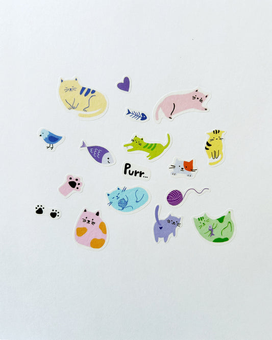 GIRL OF ALL WORK - Jumble Washi Stickers - Cats