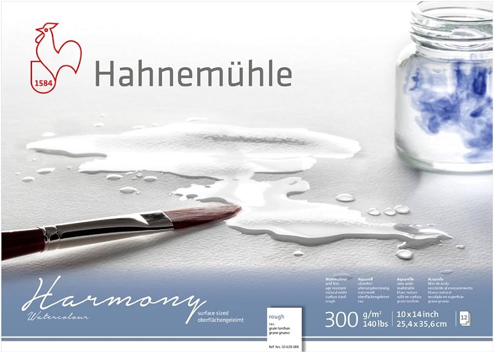 HAHNEMUHLE - Harmony Watercolor Paper Block (Watercolor Paper Block 300 GSM)