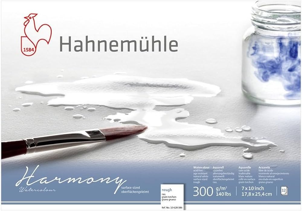 HAHNEMUHLE - Harmony Watercolor Paper Block (Watercolor Paper Block 300 GSM)