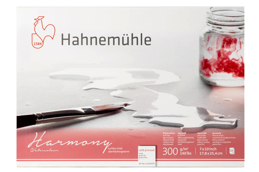 HAHNEMUHLE - Harmony Watercolor Paper Block (Watercolor Paper Block 300 GSM)